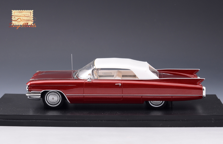 1/43 GLM Stamp Cadillac Series 62 Convertible 1960 Pompeian Red Met STM60302 