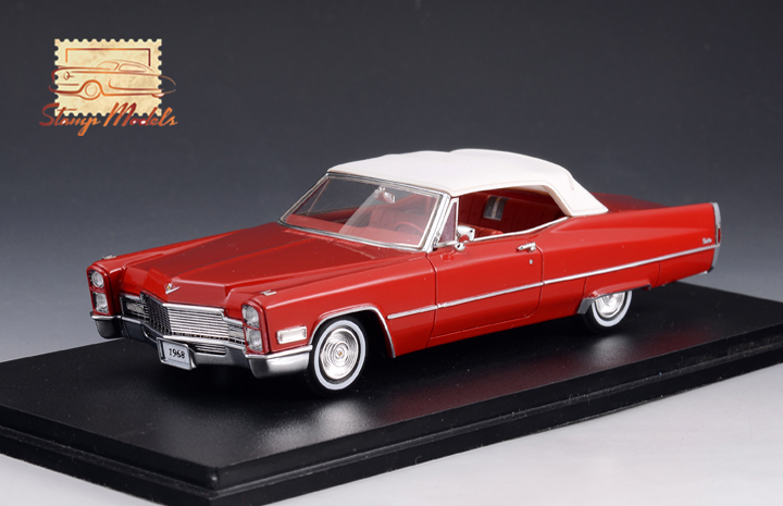 1/43  STM68702 1968 Cadillac deVille Convertible Closed Top Dakota Red