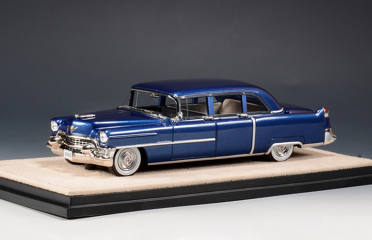 1/43 STM55101 1955 Cadillac Fleetwood 75 Limousine Blue Metallic
