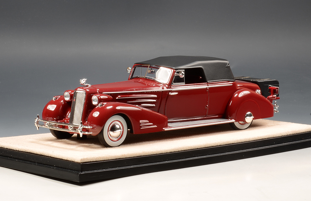 1/43 STM34802 1934 Cadillac 452D V16 Victoria Convertible Coupe Closed Top Maroon
