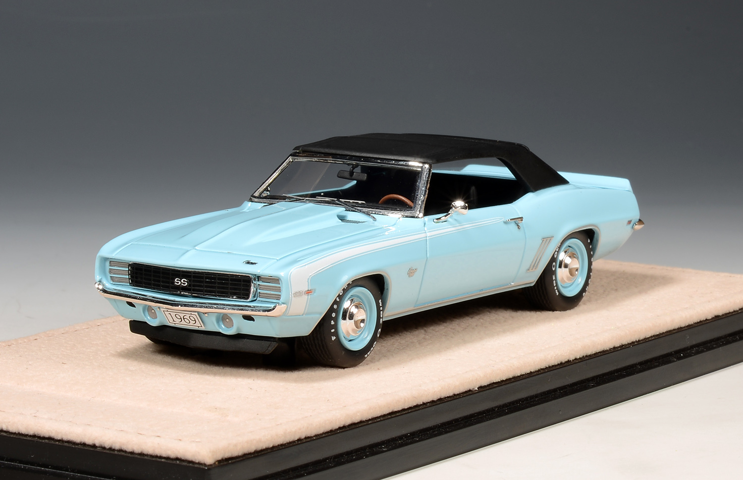 1/43 STM691034 1969 Chevrolet Camaro RS SS Convertible Closed roof Carolina Blue